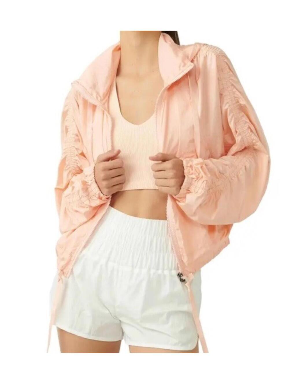 FREE PEOPLE $99 MOVEMENT WOMENS WAY HOME PACKABLE JACKET PEACHES SIZE SMALL NWT - Picture 1 of 7
